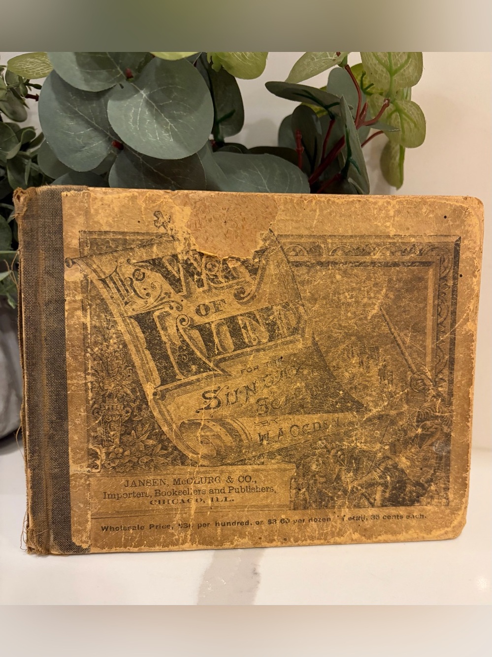Antique 1883 Hymnal The Way of Life W A Ogden Sunday School
Songbook Chicago